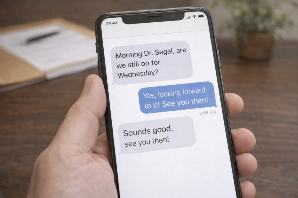 text your chiropractor directly